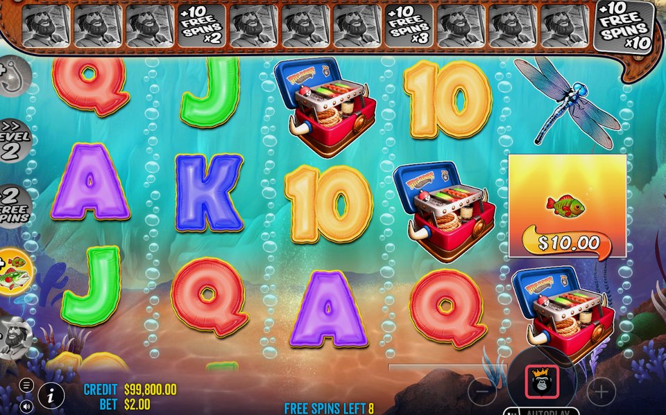 Free Spins med Fisherman som WILD på alla rullar