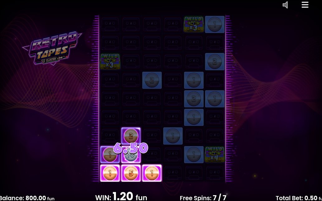Free Spins där Wild Tape-symboler kan omvandlas