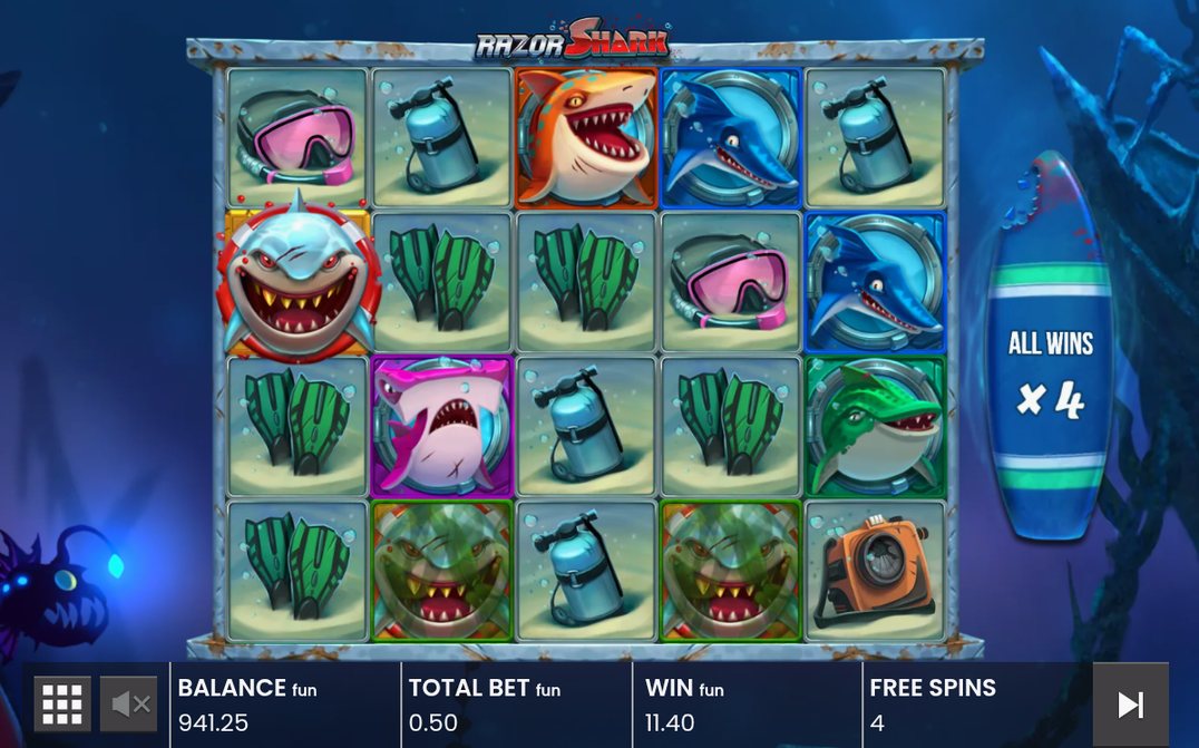 ALL WINS-multiplikatorn efter ett Nudge & Reveal-utfall